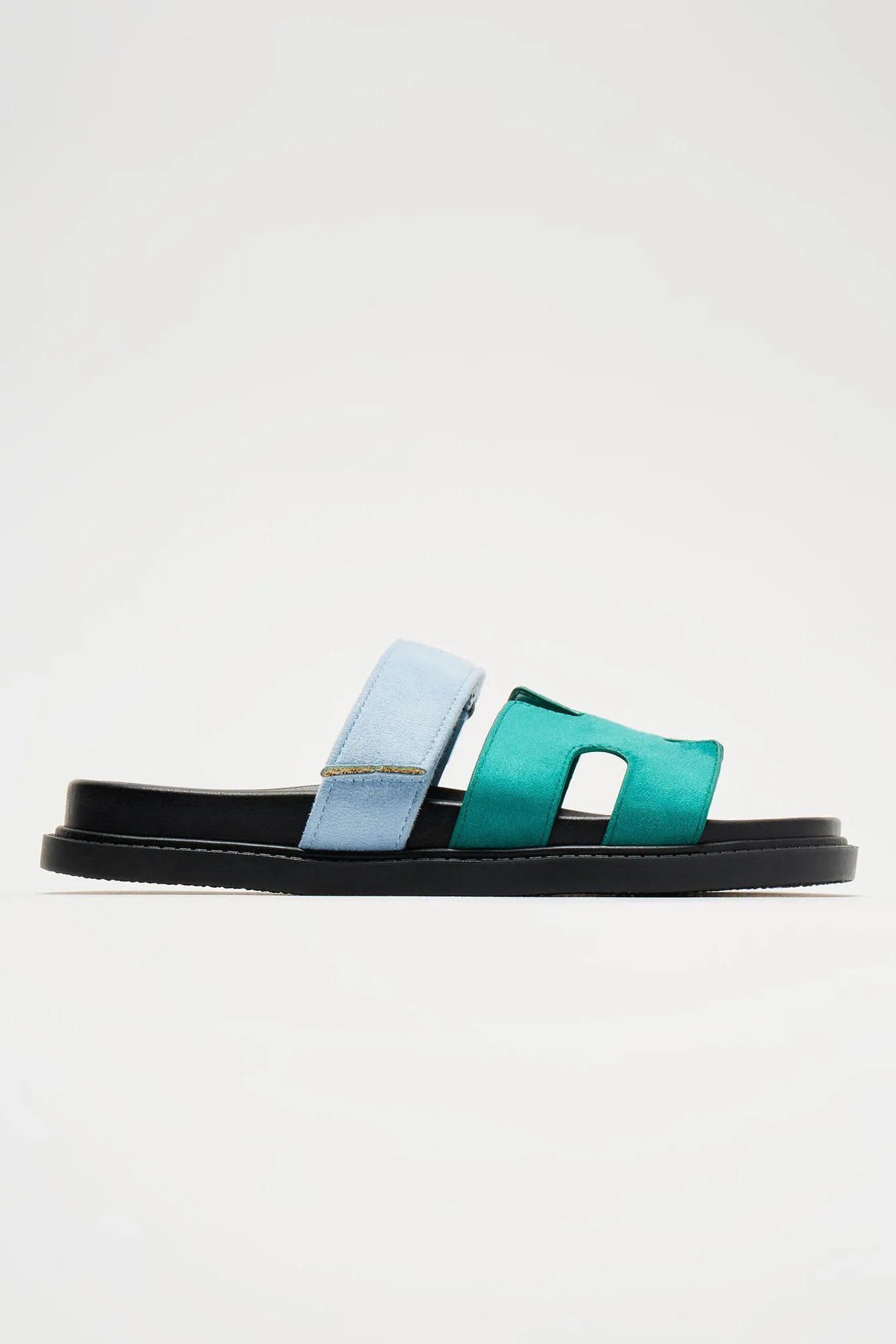 Agnes Flat Sandals - Green/combo