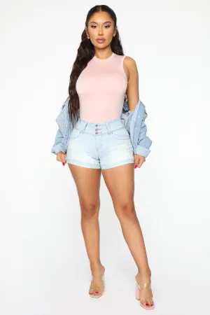 Alexis Booty Booty Shorts - Light Blue Wash