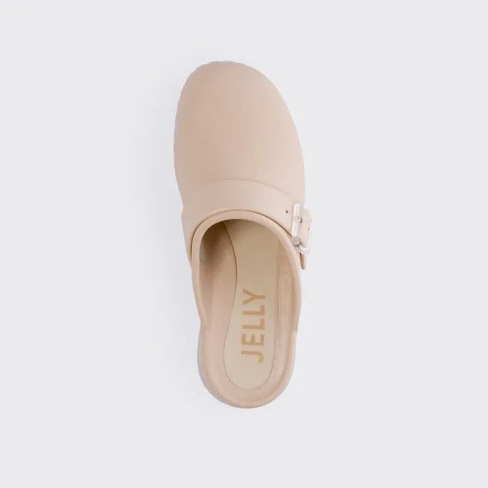 BEIGE VEGAN MULE