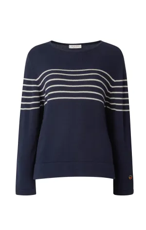 Carrie Sweater - Marine/Ecru