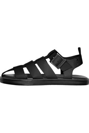 Gitta Leather Sandal - Black