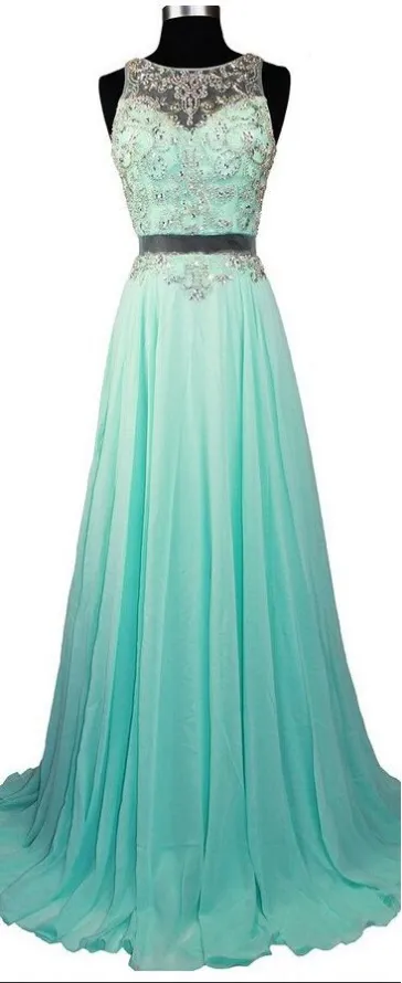 kamahe Sparkle Prom Dresses With Silver Beading Chiffon Prom Dresses Simple Evening Gowns