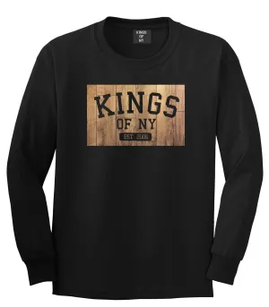 Kings Of NY Hardwood Basketball Logo Long Sleeve T-Shirt