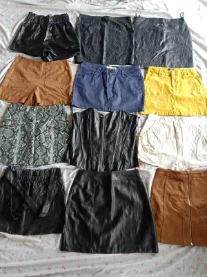 Leather mini skirts 23 pieces