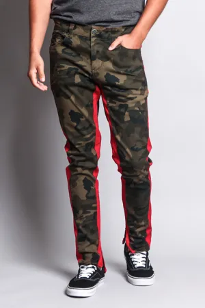 Men's Double Taped Track Style Camo Pants