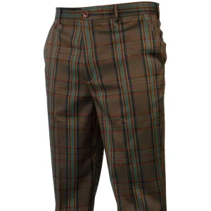 Plaid Hunter Olive Orange Teal Pants