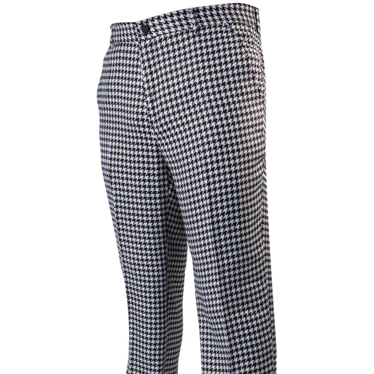 Plaid White Big Houndstooth Pants