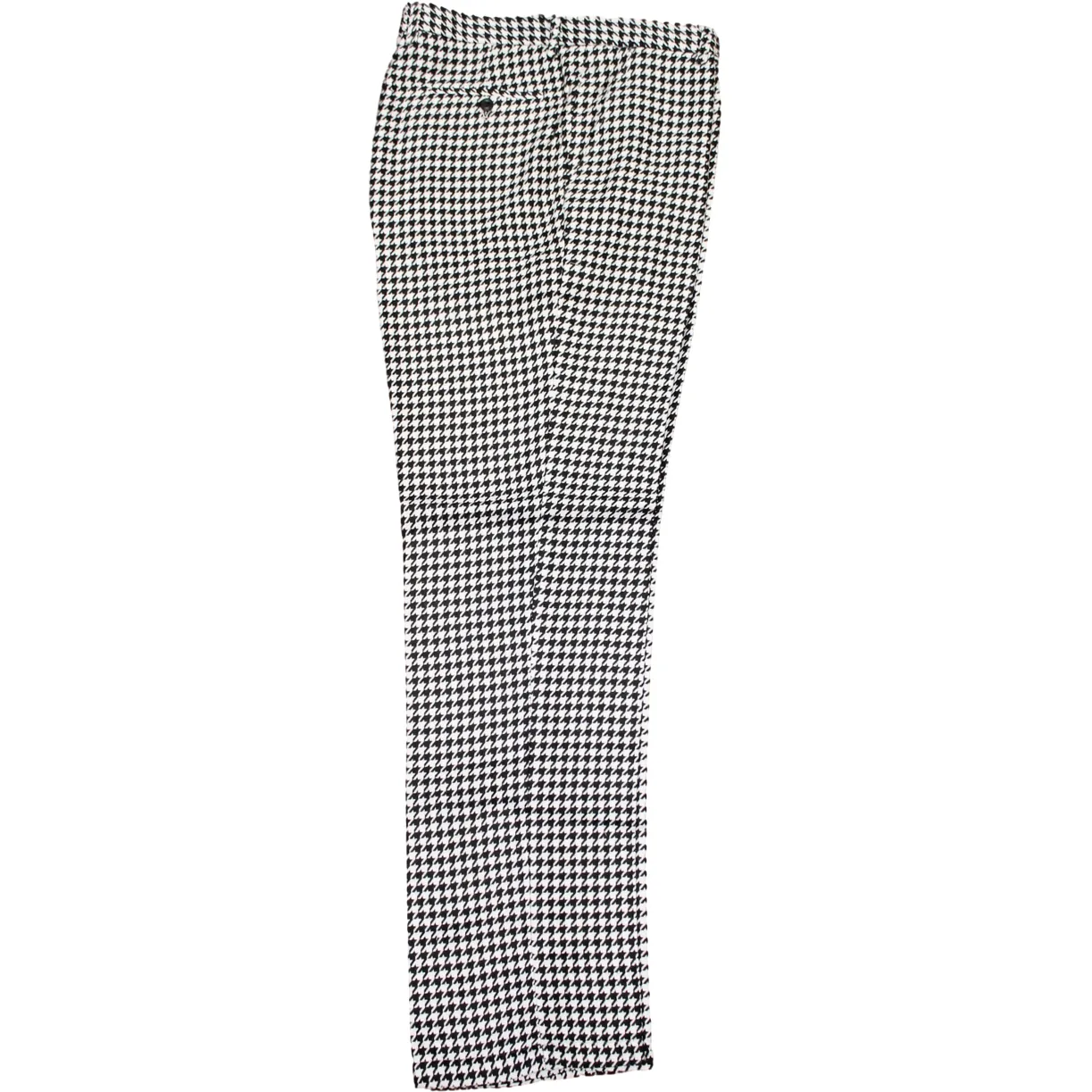 Plaid White Big Houndstooth Pants