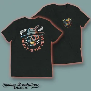 "Heavy Is The Head" Cowboy Revolution Short Sleeve Tri-Blend Tee