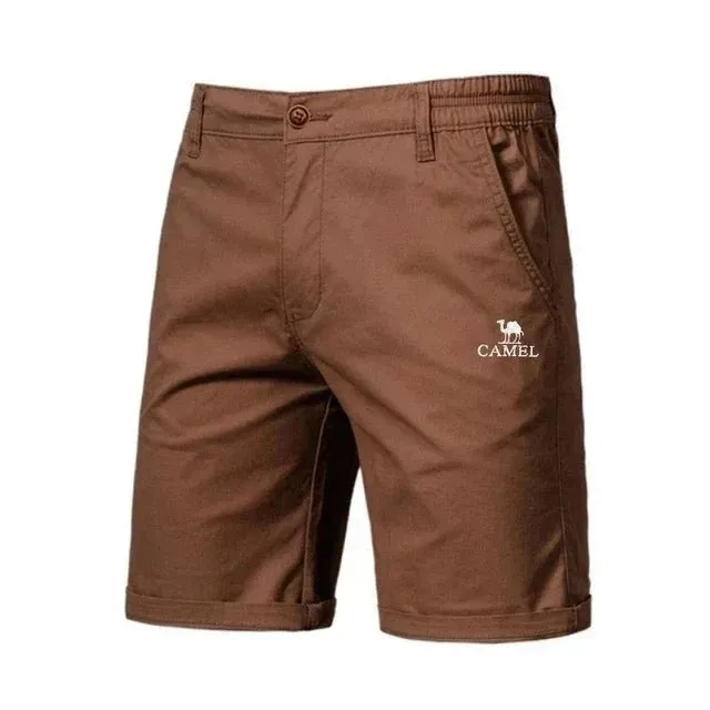 Summer 100% Cotton Solid Color Shorts for Men High Quality Casual Fashion