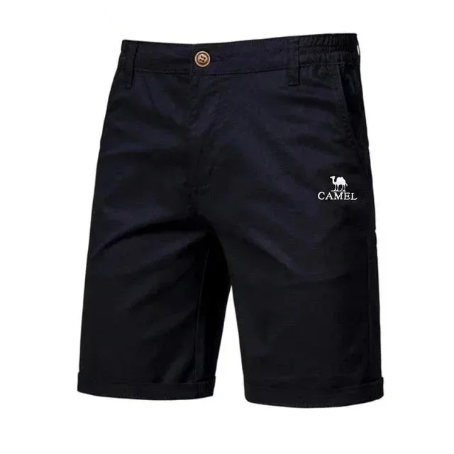 Summer 100% Cotton Solid Color Shorts for Men High Quality Casual Fashion