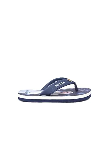 toothless Disney Frozen Kids Girls Navy Flip-Flops(FZPGFF4196-10-11Y)