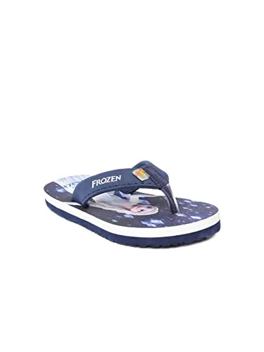 toothless Disney Frozen Kids Girls Navy Flip-Flops(FZPGFF4196-10-11Y)