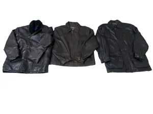 Y2k 2024 - 90s Vintage Leather Structure Jackets - 15 Pcs